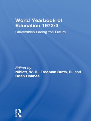 cover image of World Yearbook of Education 1972/3